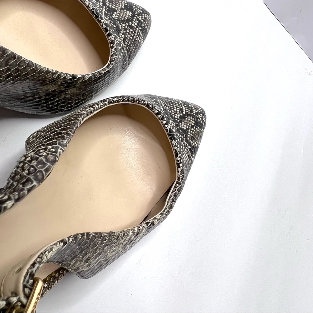 Cole Haan Snakeskin Heels Slingback Pumps Pointed Toe Classic Shoes Size 9 - Picture 15 of 15